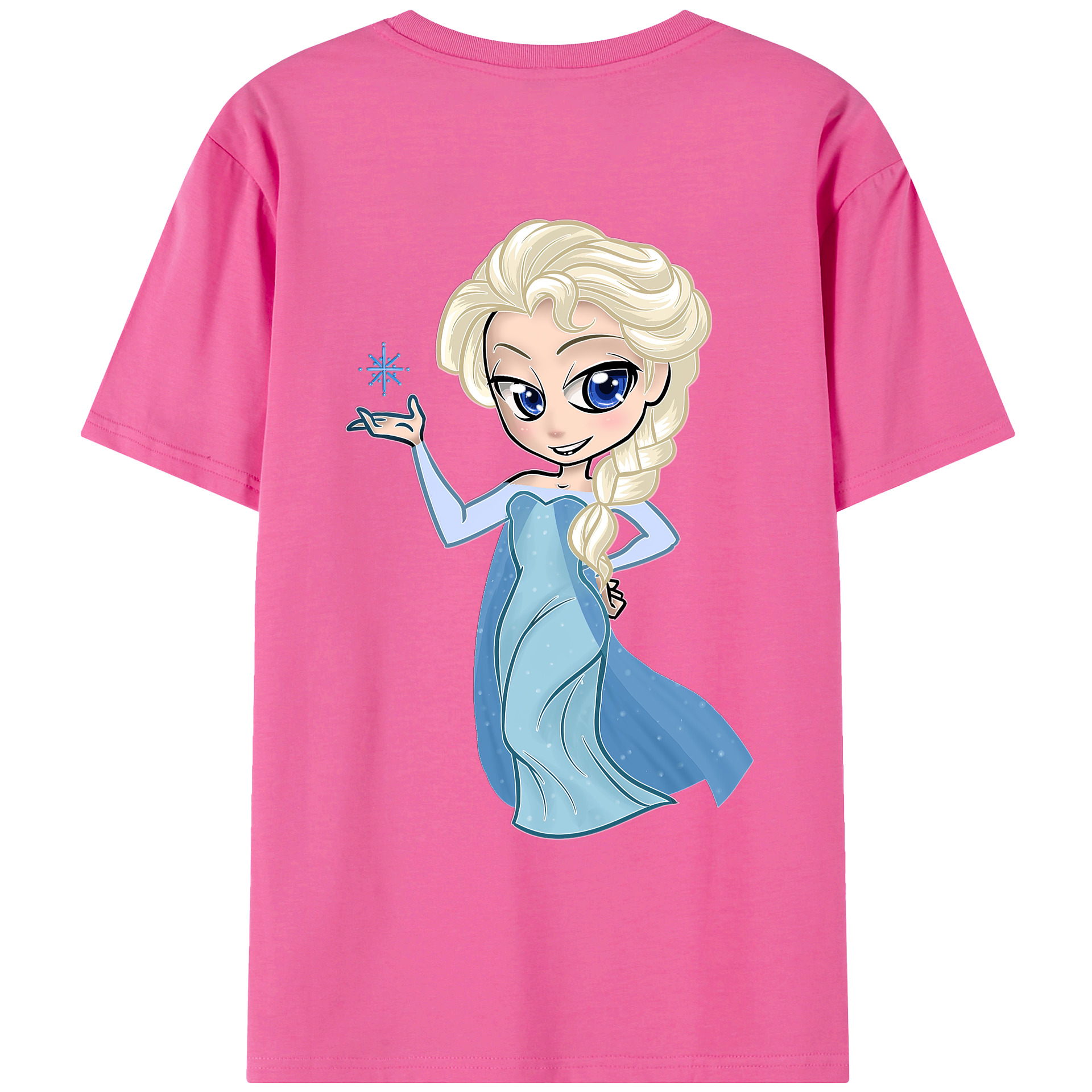 （画像用） アナと雪の女王 アンナ エルサ Frozen Anna Elsa レディース半袖Tシャツ(バックプリント)